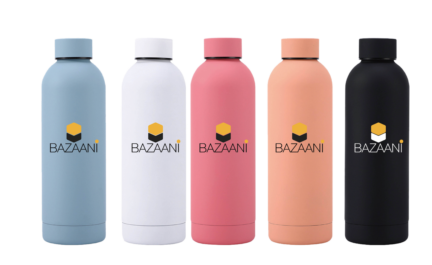 100 stainless steel thermal drinking bottles with logo 600ml | Printed promotional items
