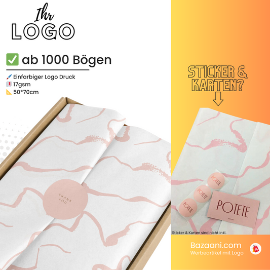 1000 sheets 50x70cm 17gsm plain print | Tissue paper, printed wrapping paper